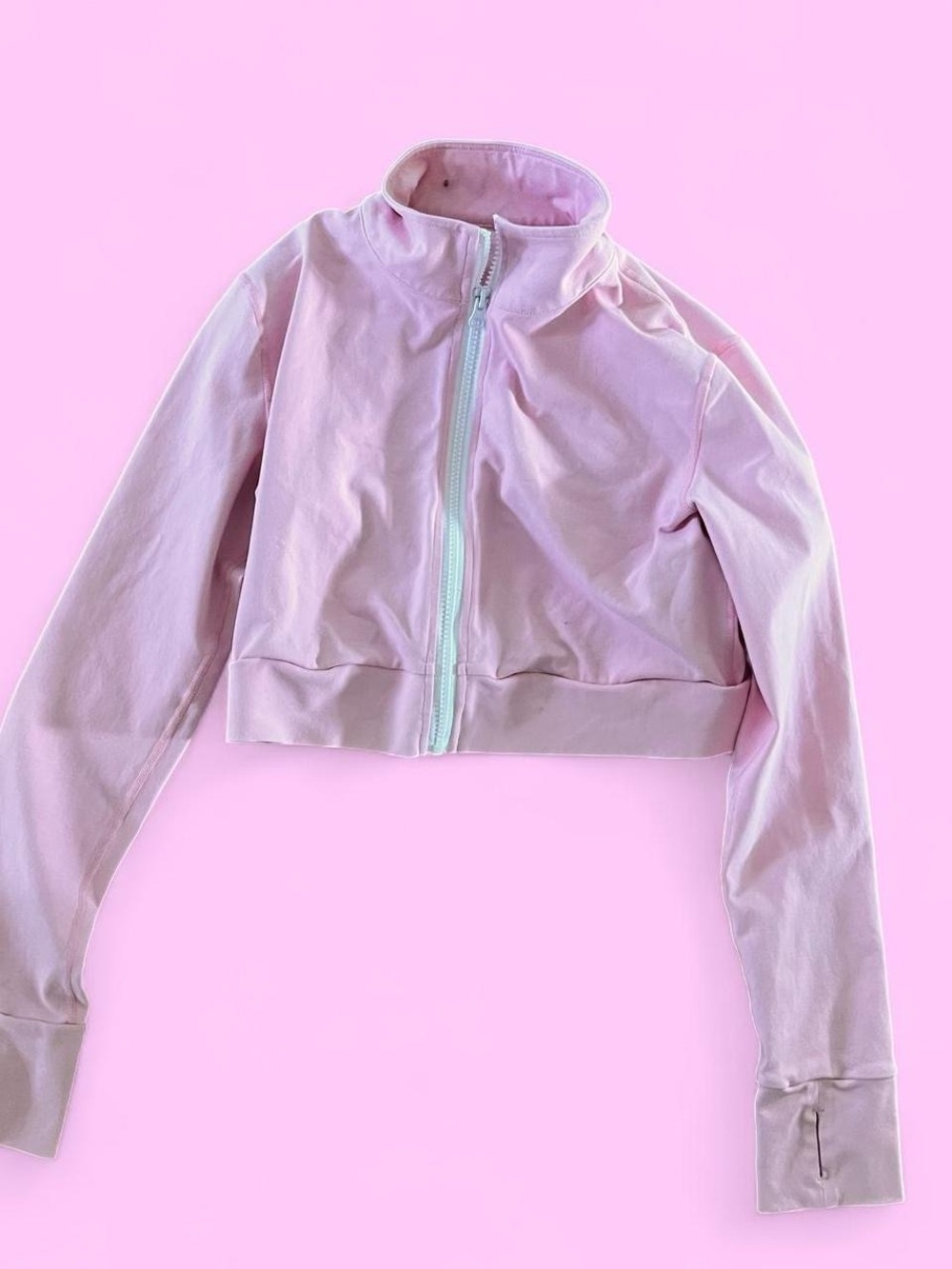 TYR Light Pink Cropped Zip Jacket - Picture 1 of 3
